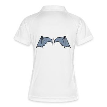 batwings_grey - Polo respirant Femme - blanc/marine - Dos