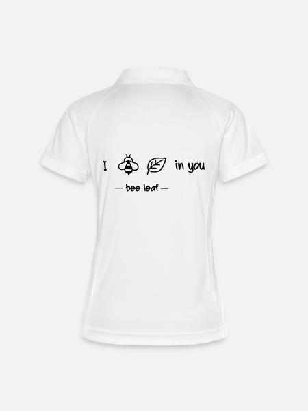 "Beeleaf" - Women's Polo breathable - white/navy