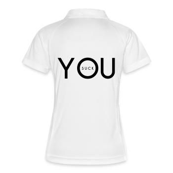 vous sucez - Polo respirant Femme - blanc/marine - Dos