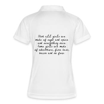 Not all Girls are made of sugar ... - Women's Polo breathable - white/navy - Back
