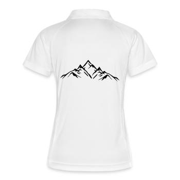 Montagnes - Polo respirant Femme - blanc/marine - Dos