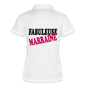 FABULEUSE MARRAINE - Polo respirant Femme - blanc/marine - Dos