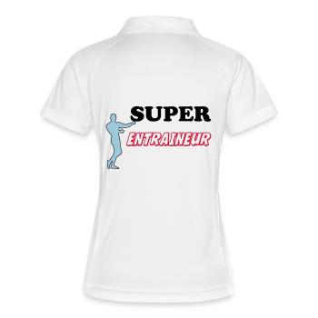 SUPER TRAINER - Women's Polo breathable - white/navy - Back