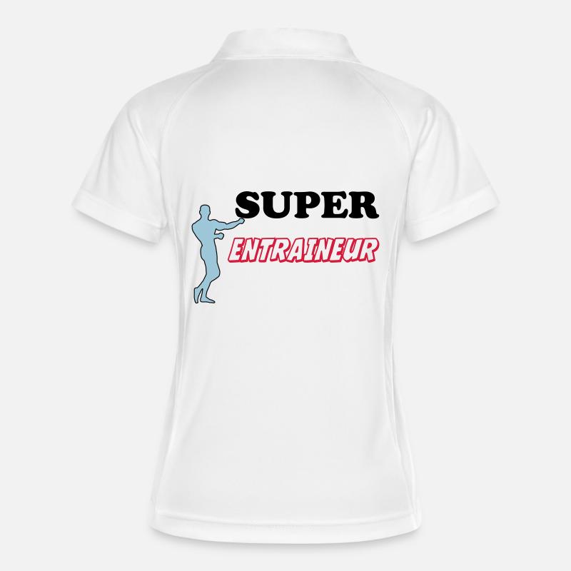 SUPER TRAINER - Women's Polo breathable - white/navy