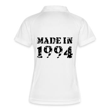 Made in 1994 - Frauen Polo atmungsaktiv - Weiß/Navy - Hinten