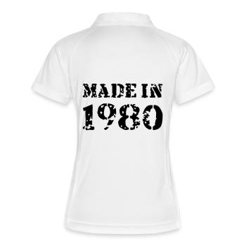 Made in 1980 - Polo respirant Femme - blanc/marine - Dos