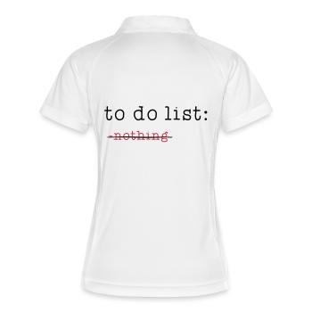 to do list - Frauen Polo atmungsaktiv - Weiß/Navy - Hinten