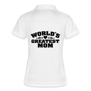 Grande maman du monde - Polo respirant Femme - blanc/marine - Dos