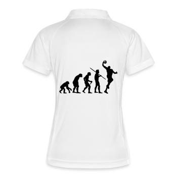 Évolution de l'homme - Basket - Polo respirant Femme - blanc/marine - Dos
