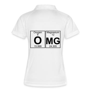 O-Mg (omg) - Full - Polo respirant Femme - blanc/marine - Dos