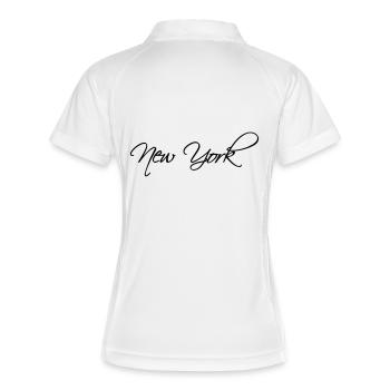 New York - Polo respirant Femme - blanc/marine - Dos