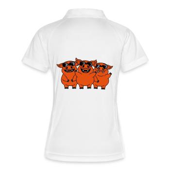 Sunglasses Cool Pigs Team - Women's Polo breathable - white/navy - Back