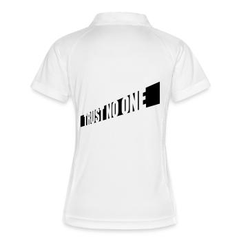 trust no one quote - Women's Polo breathable - white/navy - Back