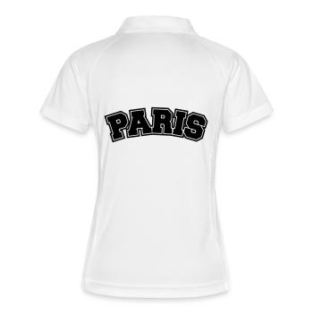 Paris College Bogen x - Frauen Polo atmungsaktiv - Weiß/Navy - Hinten