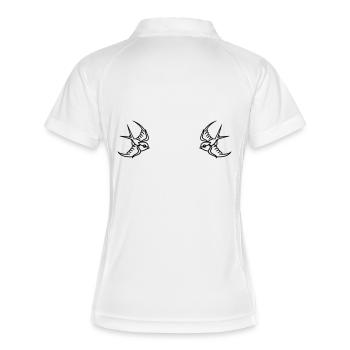 Swallows Shoulder black - Frauen Polo atmungsaktiv - Weiß/Navy - Hinten
