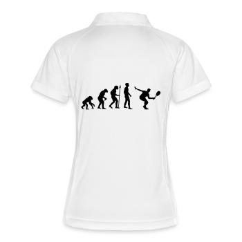 squash__evolution____f1 - Polo respirant Femme - blanc/marine - Dos