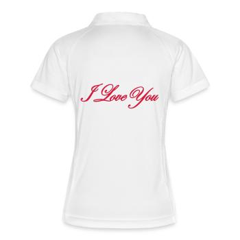 I love you - Women's Polo breathable - white/navy - Back