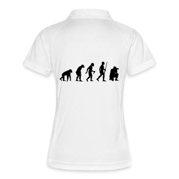 Photographer evolution - Frauen Polo atmungsaktiv - Weiß/Navy - Hinten