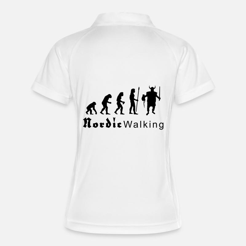 evolution_nordicwalking1 - Women's Polo breathable - white/navy