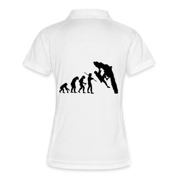Boulder Evolution - Frauen Polo atmungsaktiv - Weiß/Navy - Hinten