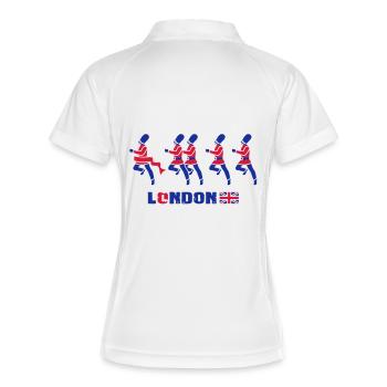 London - Royal Guard - Women's Polo breathable - white/navy - Back