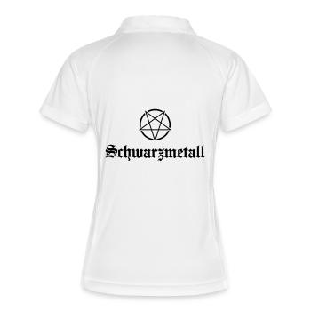 Schwarzmetall No.1 - Women's Polo breathable - white/navy - Back