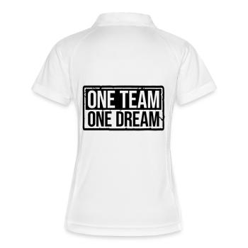 Bouclier d’une équipe - Polo respirant Femme - blanc/marine - Dos