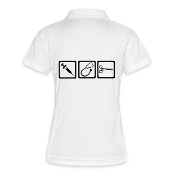 Docteur - Médecin - Polo respirant Femme - blanc/marine - Dos