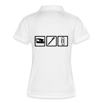 Bureau - Polo respirant Femme - blanc/marine - Dos