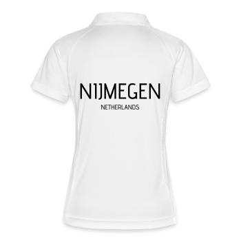 nijmegen - Frauen Polo atmungsaktiv - Weiß/Navy - Hinten