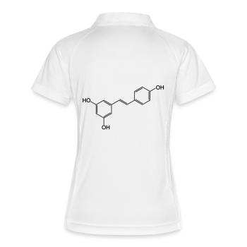 Wine red wine resveratrol - Women's Polo breathable - white/navy - Back