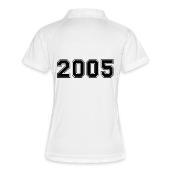 2005 - Polo respirant Femme - blanc/marine - Dos