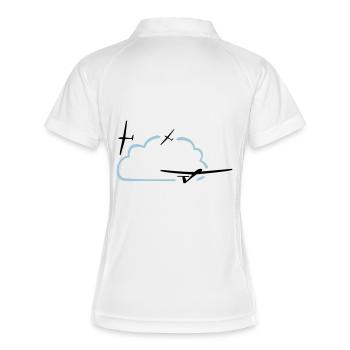 Glider cloud gift - Women's Polo breathable - white/navy - Back