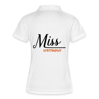 MissVERSTÄNDNIS [vec] - Frauen Polo atmungsaktiv - Weiß/Navy - Hinten