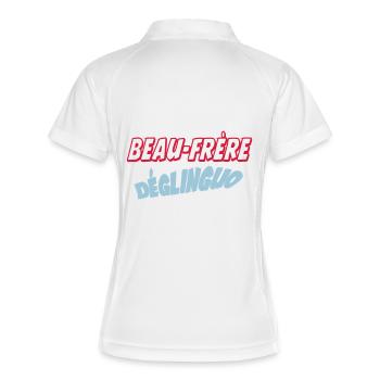 Beau Frère déglinguo - Polo respirant Femme - blanc/marine - Dos