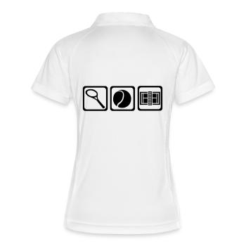 Tennis - Frauen Polo atmungsaktiv - Weiß/Navy - Hinten