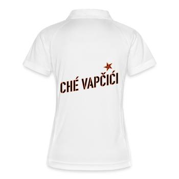 CHE VAPCICI - by toneyshirts.de - Frauen Polo atmungsaktiv - Weiß/Navy - Hinten