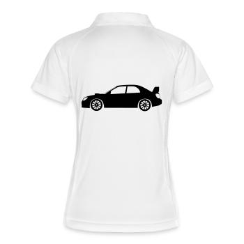 Impreza 2005-2007 - Frauen Polo atmungsaktiv - Weiß/Navy - Hinten