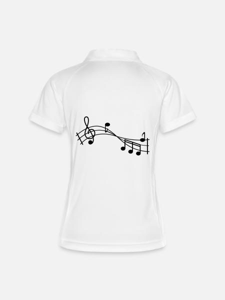 music note - Women's Polo breathable - white/navy
