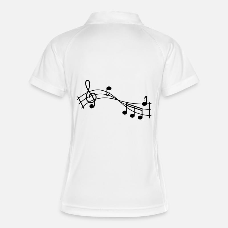 music note - Women's Polo breathable - white/navy