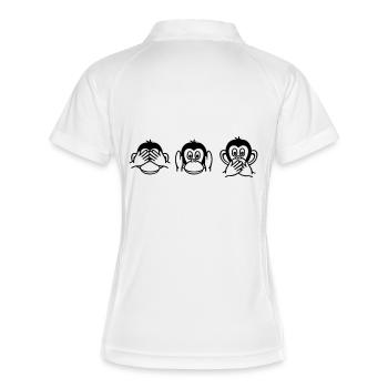Singe - Polo respirant Femme - blanc/marine - Dos