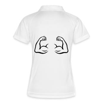 bizeps_2 - Polo respirant Femme - blanc/marine - Dos