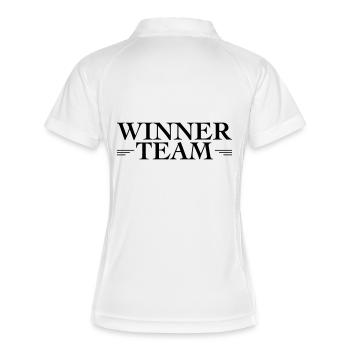 Gewinner Team - Frauen Polo atmungsaktiv - Weiß/Navy - Hinten