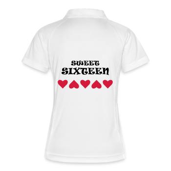 sweet sixteen - Polo respirant Femme - blanc/marine - Dos