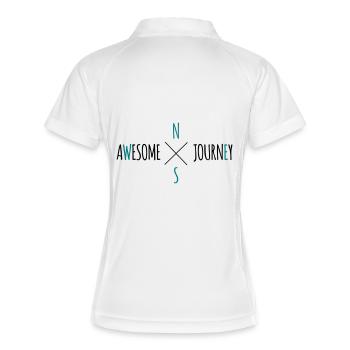 Fantastische Reise - Reise (Roadtrip) T-Shirt - Frauen Polo atmungsaktiv - Weiß/Navy - Hinten