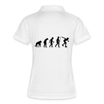 Inline Skater Evolution - Frauen Polo atmungsaktiv - Weiß/Navy - Hinten