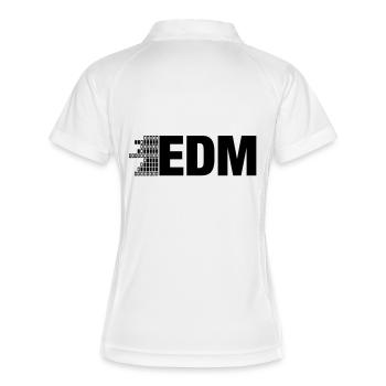 Electro, Dubstep, EDM, MUSIC, DANCE, ELECTRONIC, M - Polo respirant Femme - blanc/marine - Dos
