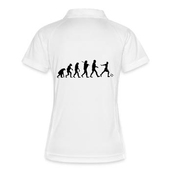 Evolution Fußball - Frauen Polo atmungsaktiv - Weiß/Navy - Hinten