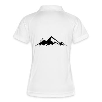 Bergziege - Frauen Polo atmungsaktiv - Weiß/Navy - Hinten