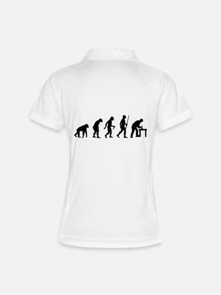 L'évolution des menuisiers - Polo respirant Femme - blanc/marine